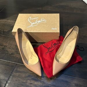 Christian Louboutin nude pumps